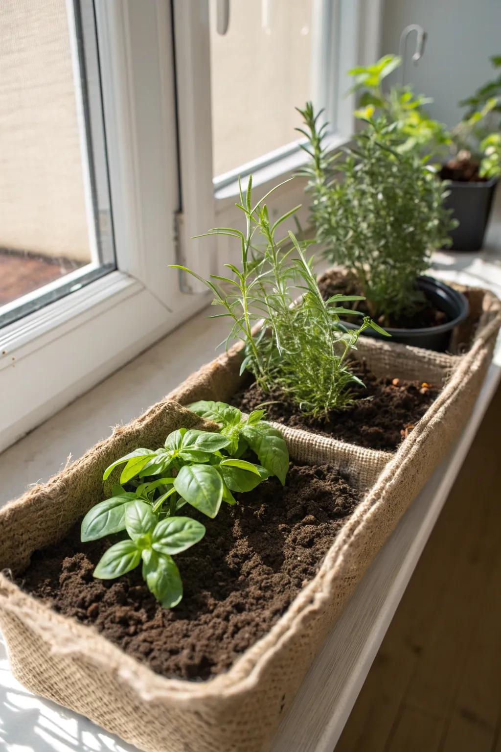 Breathe life and simplicity into your kitchen with a charming window herb planter.