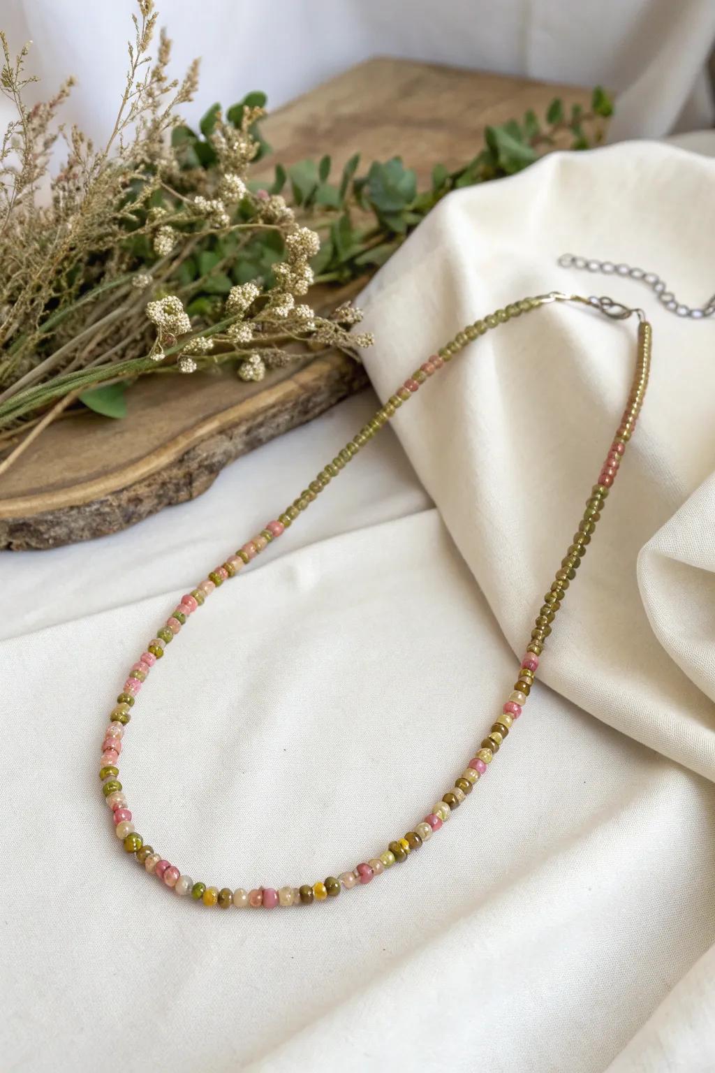 Embrace a vintage vibe with this nostalgic pony bead necklace, where timeless style meets modern simplicity.