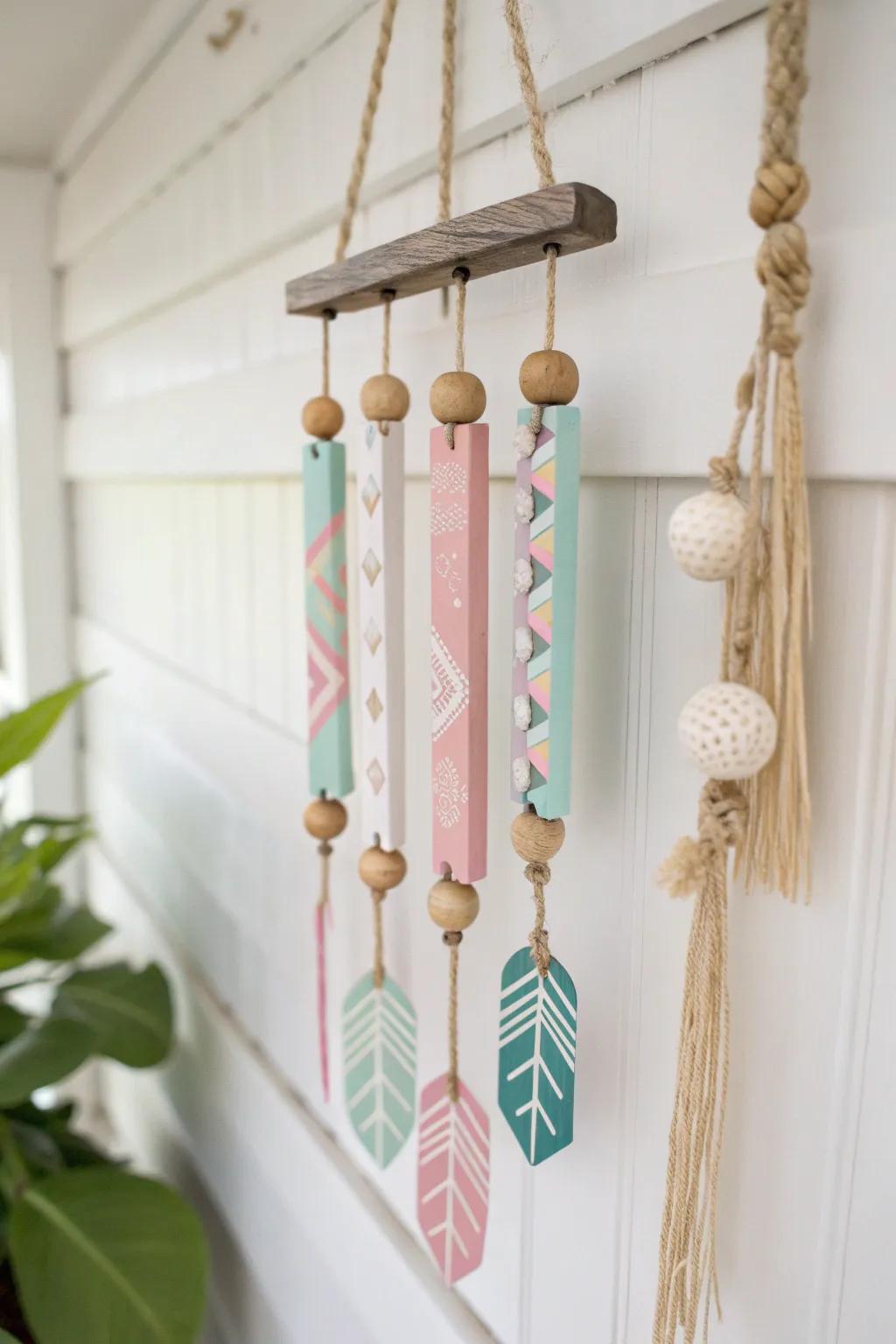 Capture the breeze with these enchanting DIY wind chimes – where simplicity meets natural beauty.