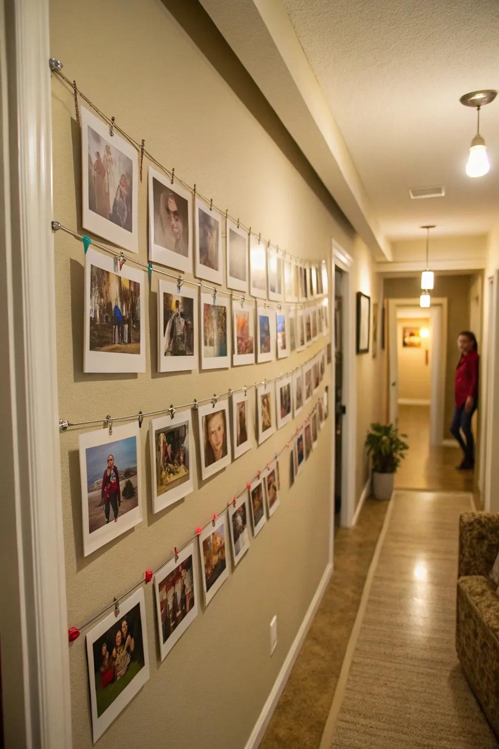 Velcro strips allow for a flexible and damage-free art display.