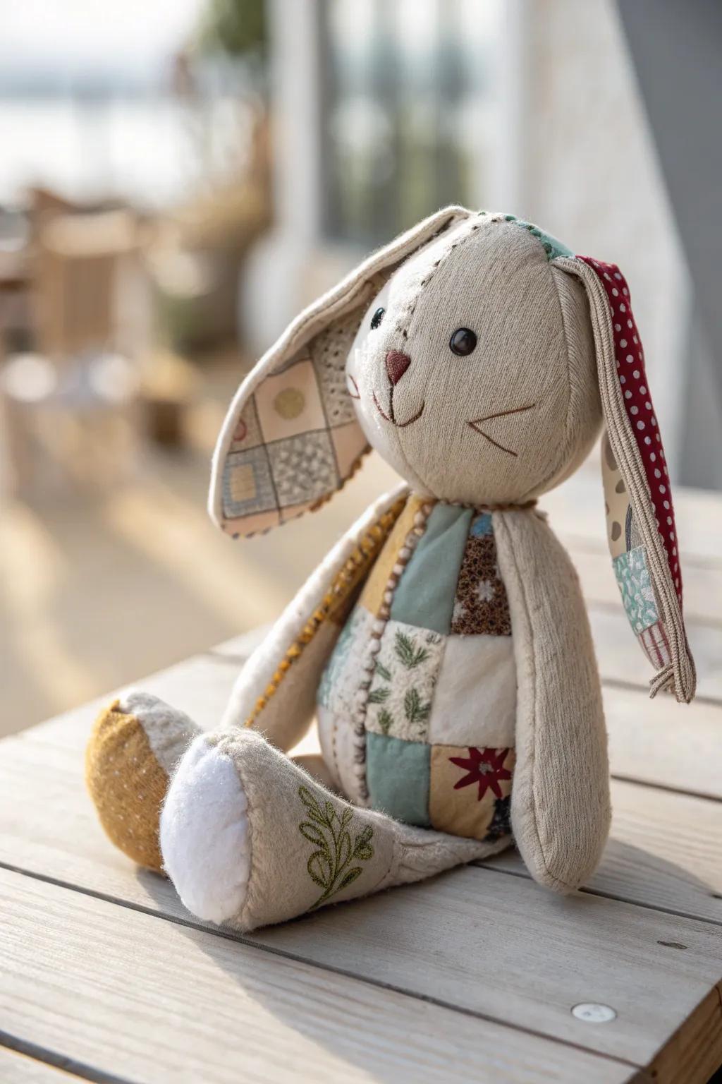 Craft your own whimsical plush toy from repurposed fabrics—an adorable blend of simplicity and charm.