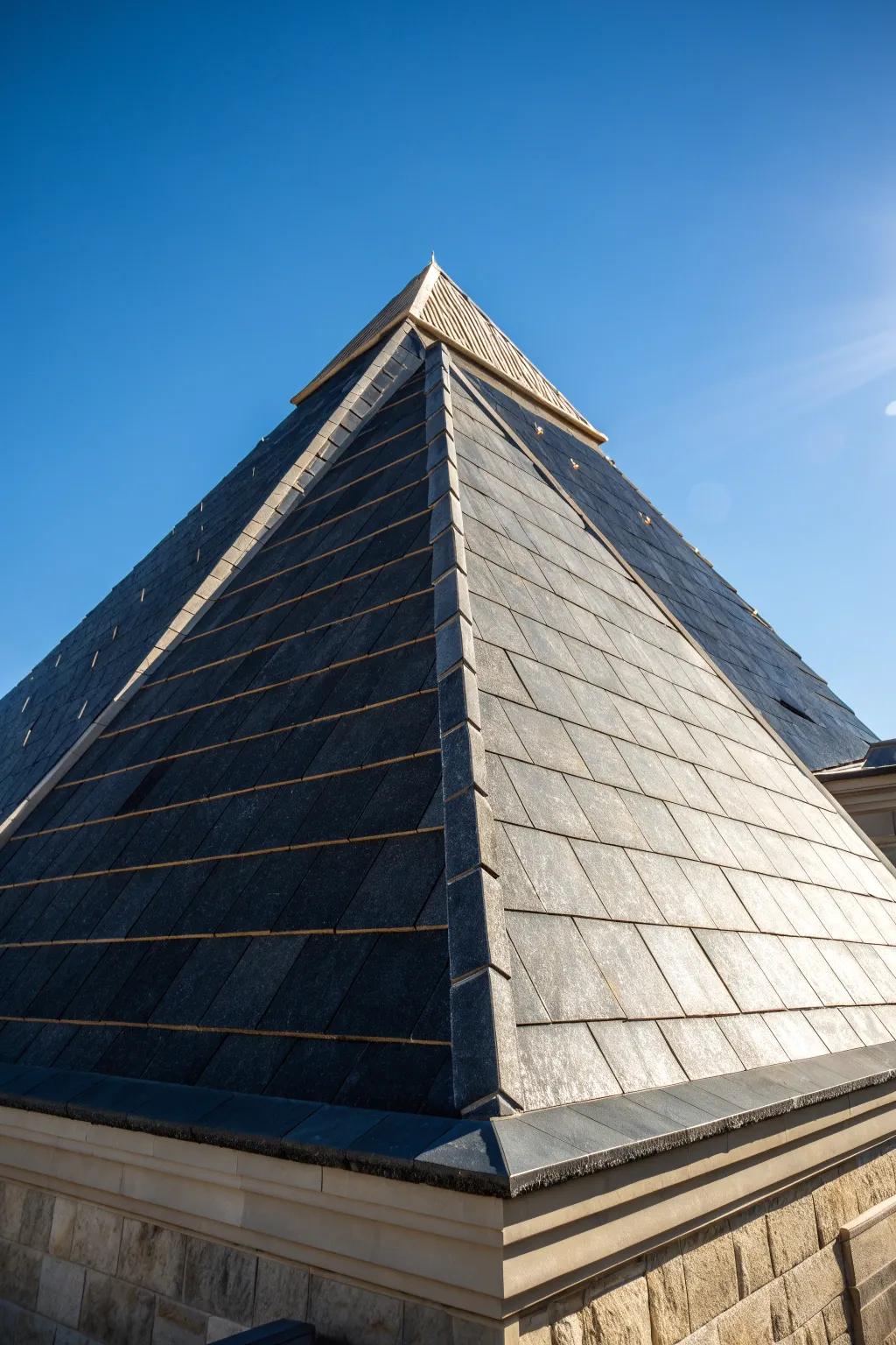 Elevate your architectural style with the timeless elegance of a pyramid roof.