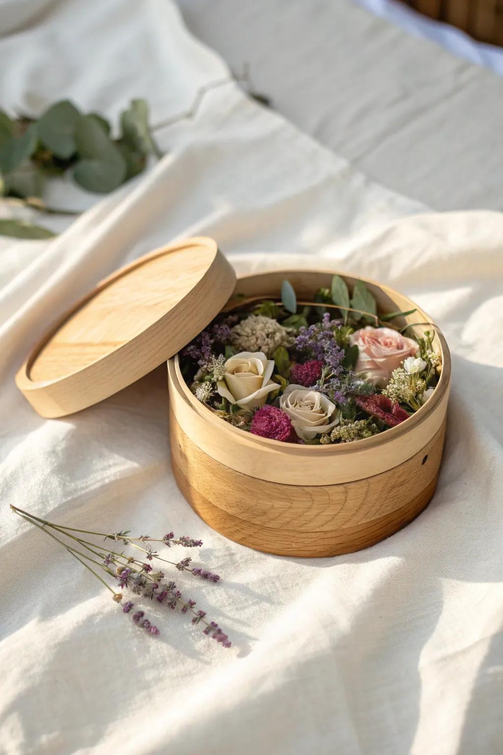 Transform your space with the natural charm of a rustic potpourri holder.