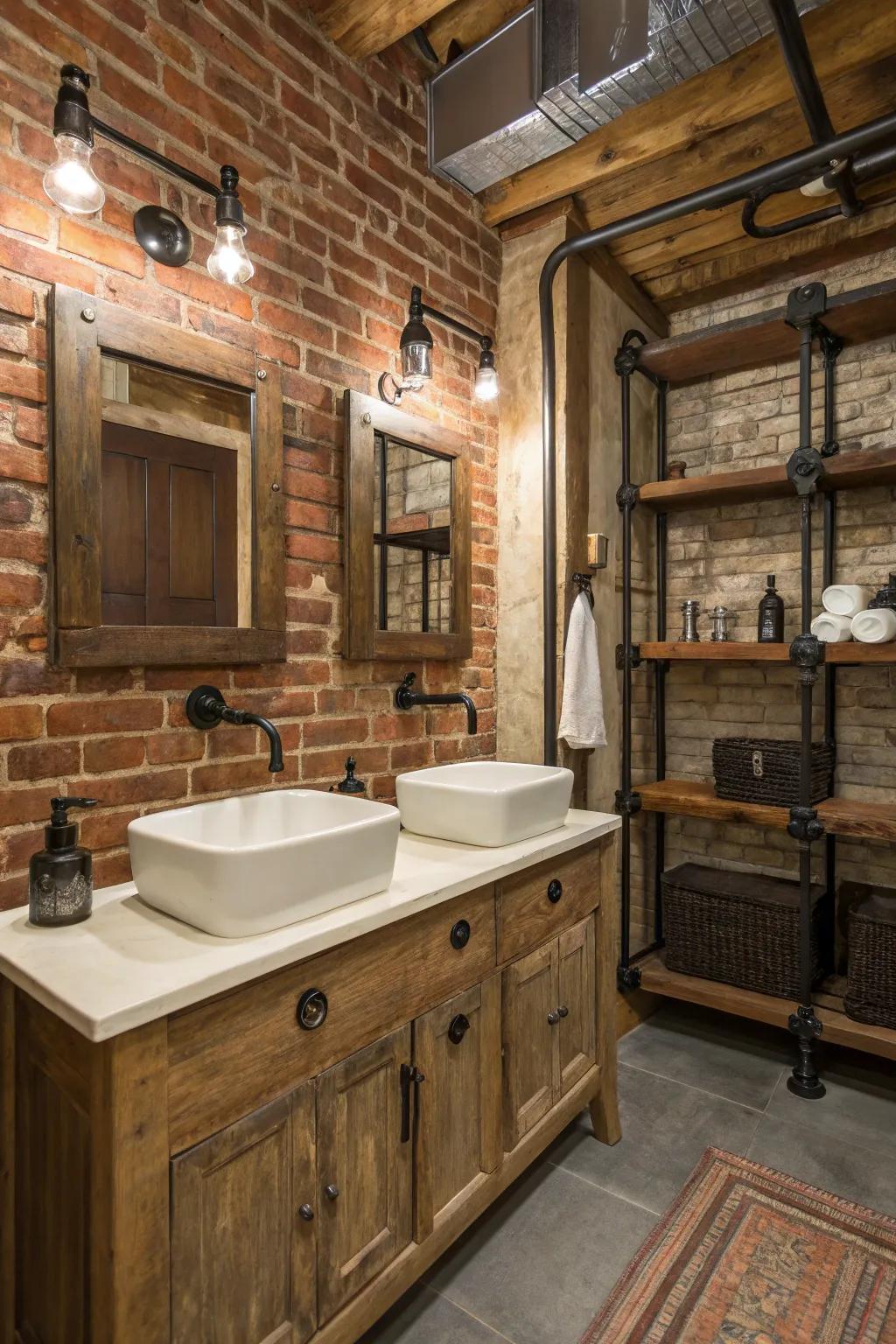 Vintage hardware adds character and history to bathroom designs.