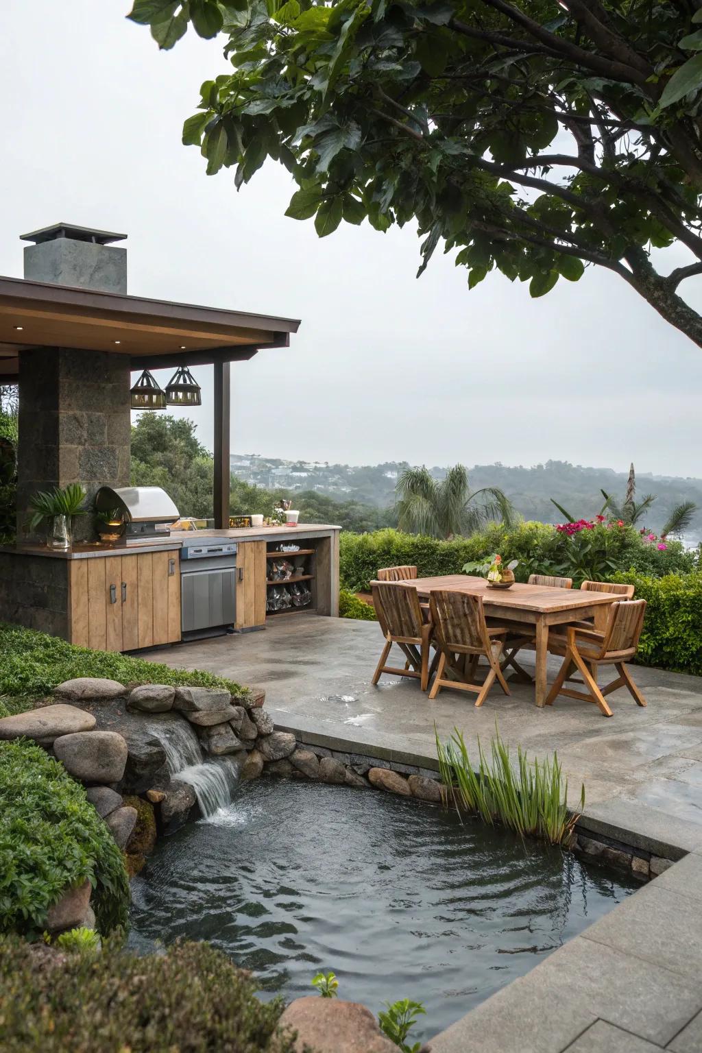 A water feature wonder adding peace and charm.