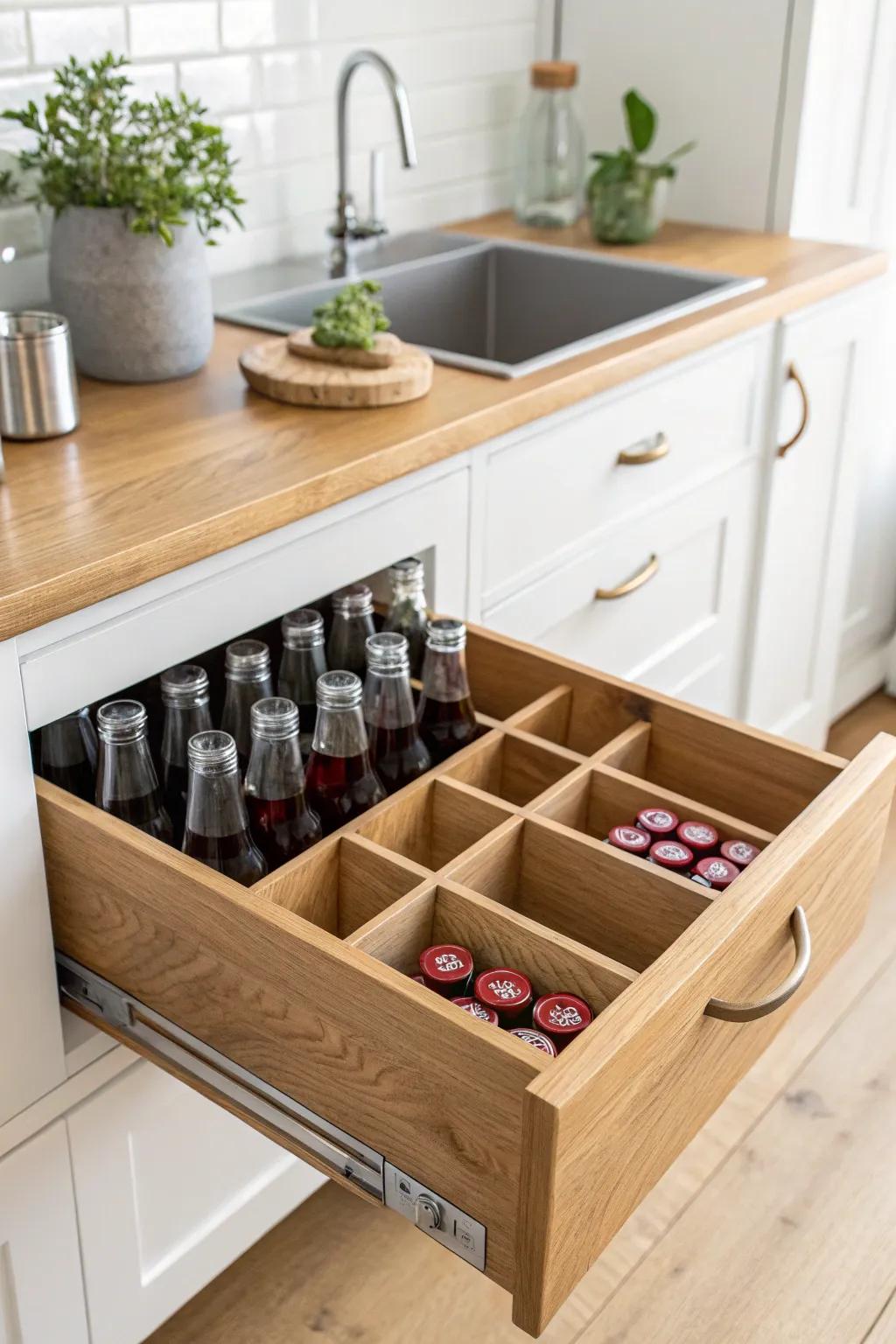 Transform your kitchen with stylish drawer dividers for the ultimate in organization and elegance.