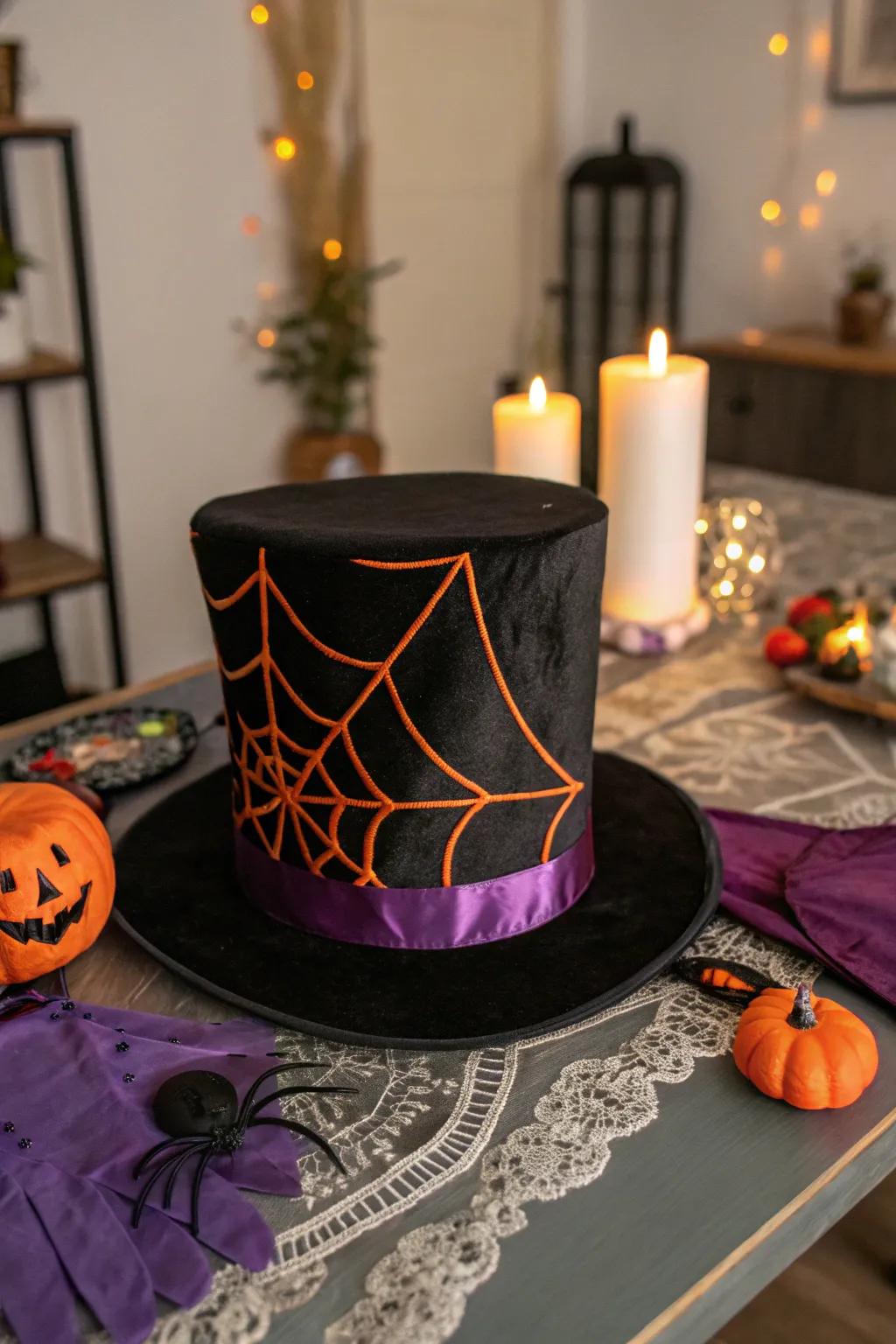 A DIY Halloween top hat is a simple way to spice up your attire.