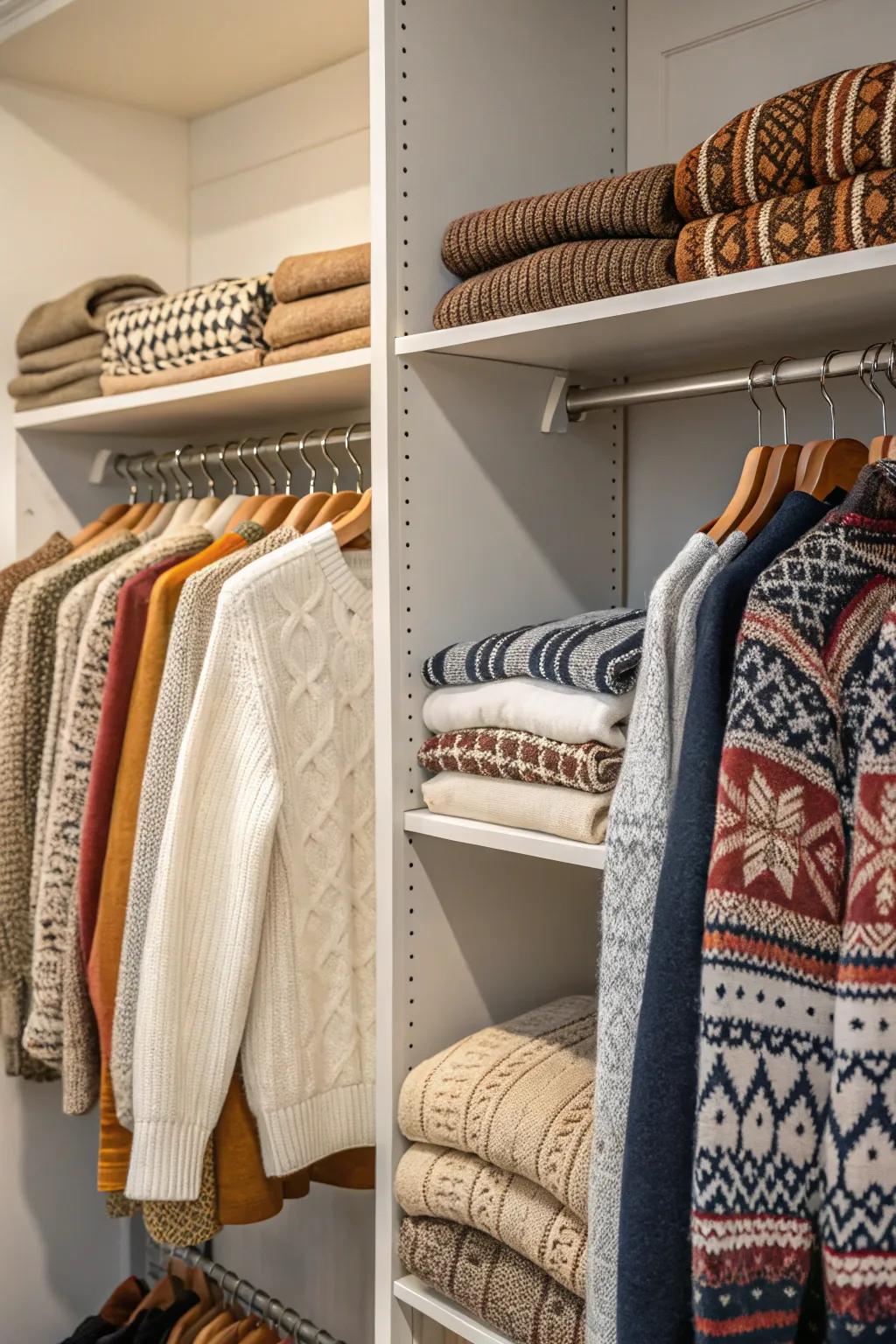 Seasonal rotation keeps your closet efficient and tidy.