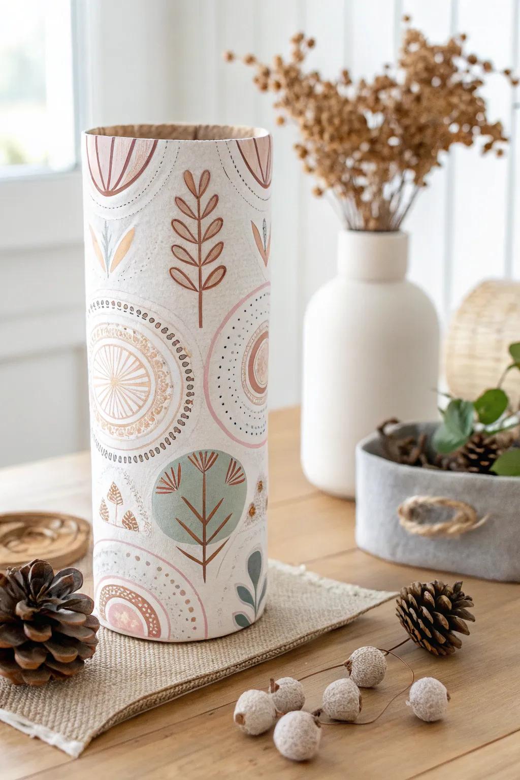 Embrace eco-friendly elegance with this charming recycled vase—where sustainability meets style.