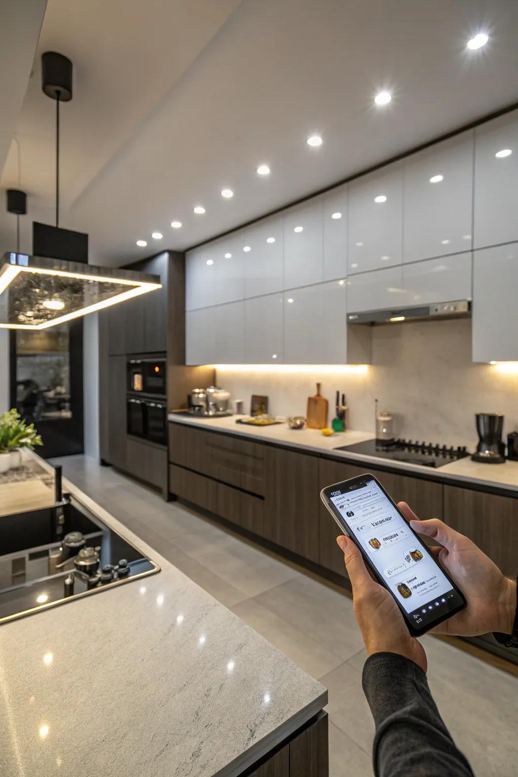 Smart lighting systems offer high-tech control options.