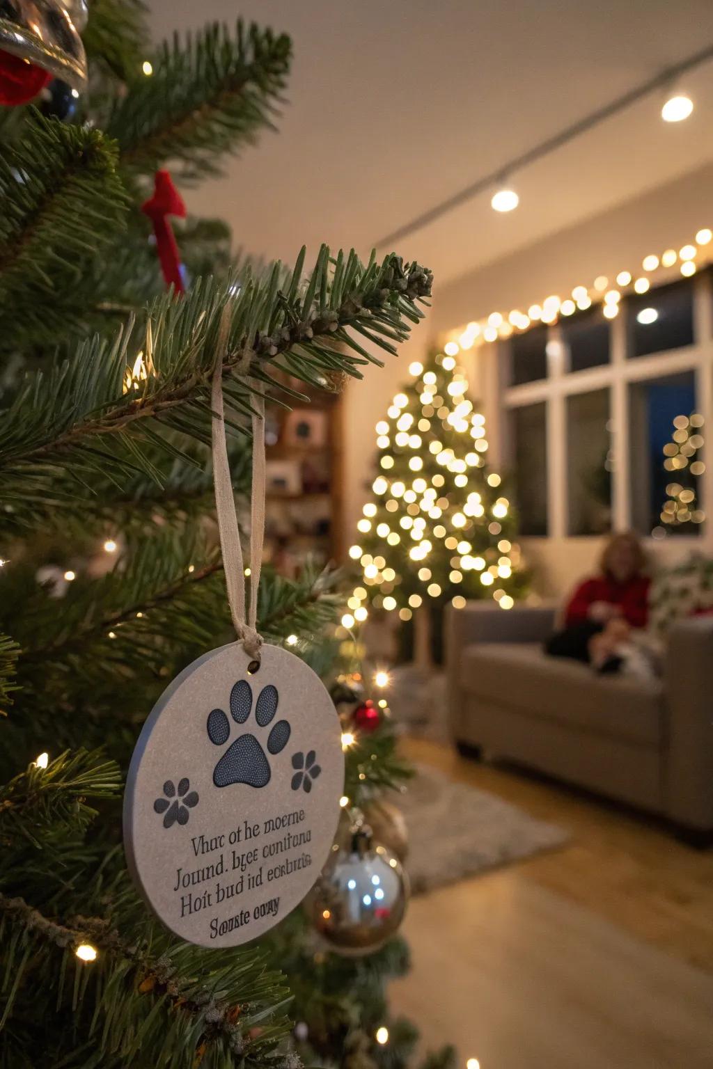 Honor memories with a holiday ornament.