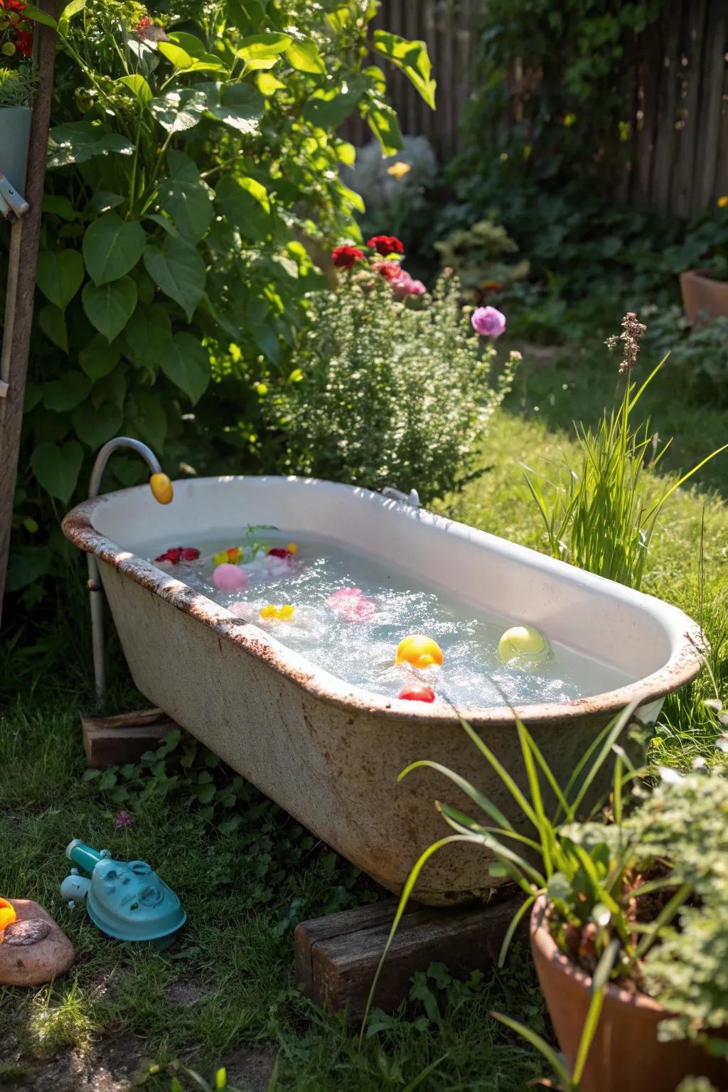 Transform playtime with a whimsical outdoor sand and water table!