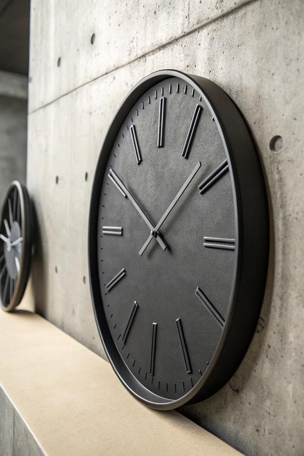 Elevate your space with a custom vacuum-formed clock face that blends minimalist design with industrial charm.