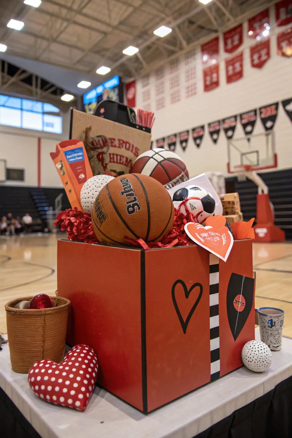 A sports fanatic box that celebrates team spirit and love for the game.