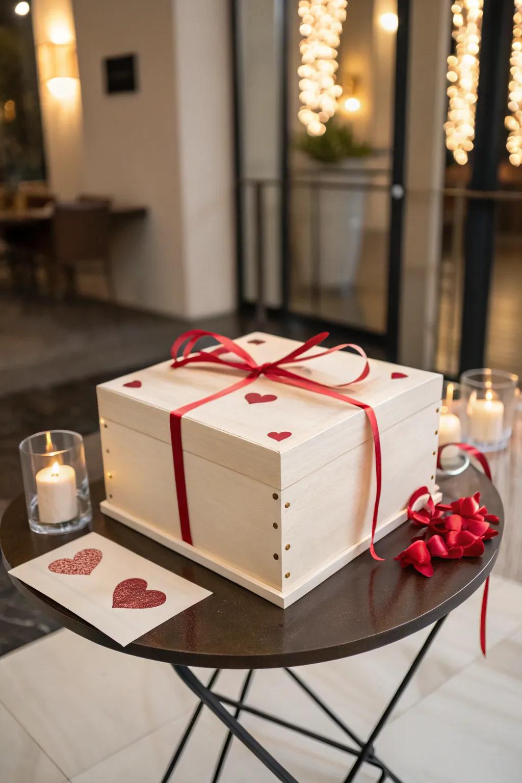 Embrace simplicity and elegance with a minimalist love box.