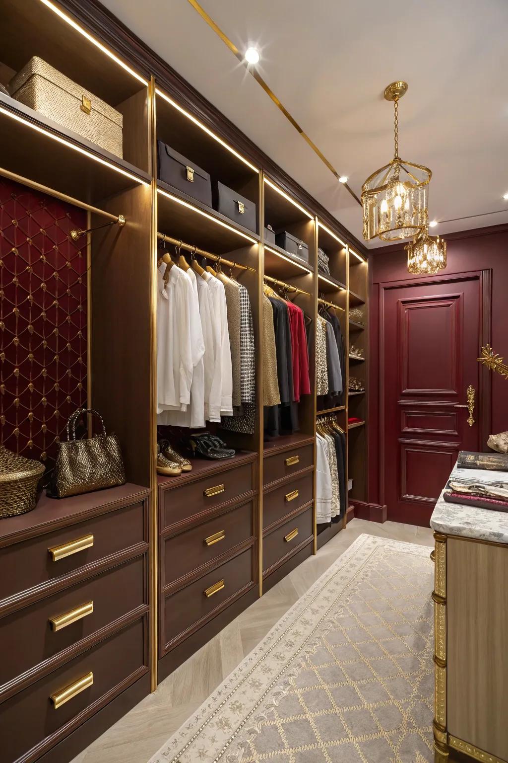 Burgundy adds richness and luxury to your closet.