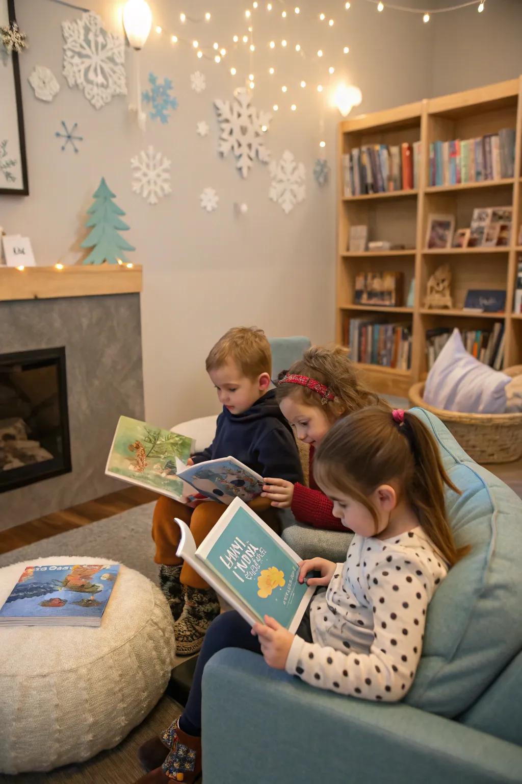 Storytime brings a magical pause to the festivities.