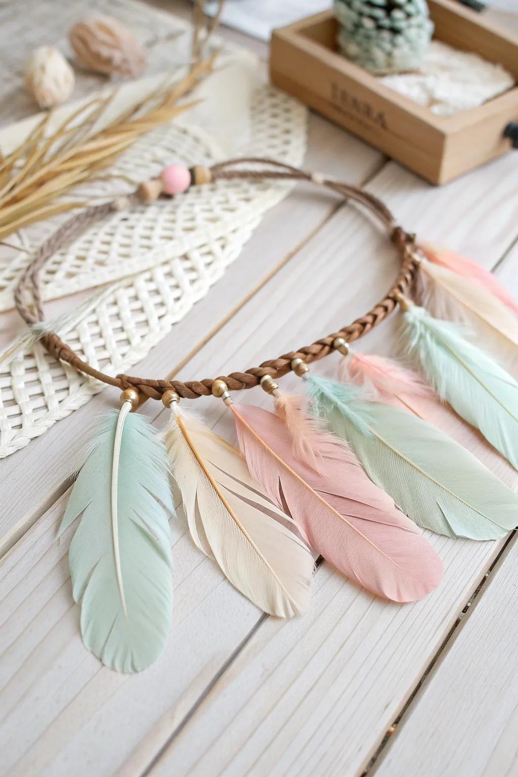 Celebrate creativity with charming feathered headbands, a perfect craft for little dreamers.