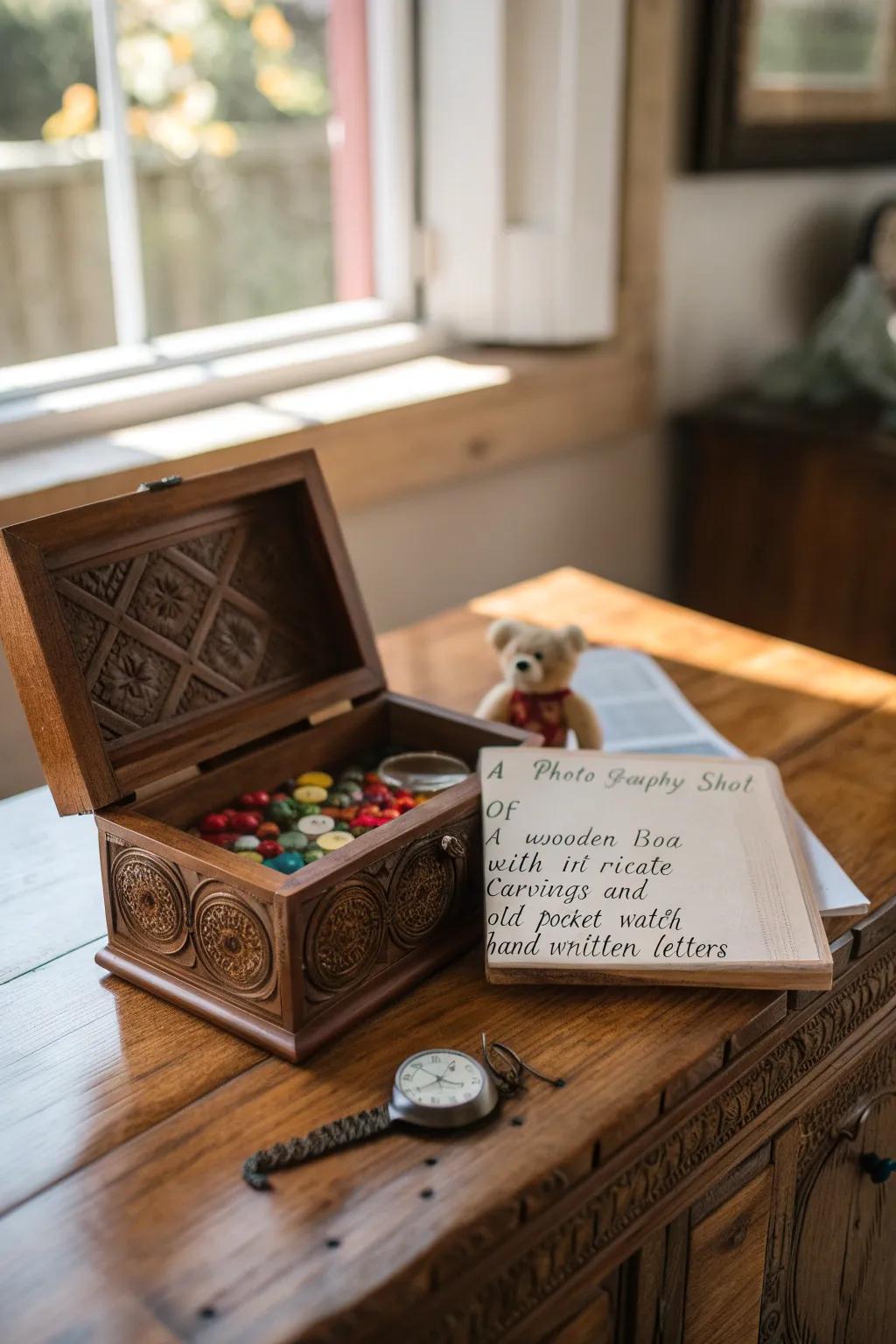 Capture memories for the future with a handcrafted wooden time capsule.