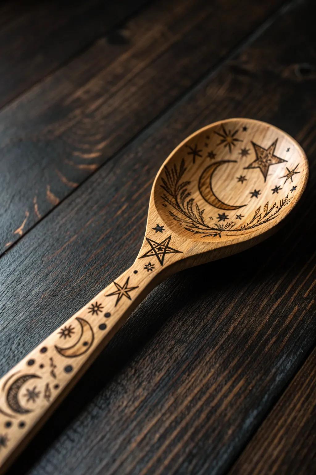 Transform your kitchen with celestial elegance—an artful spoon for the dreamer in you.