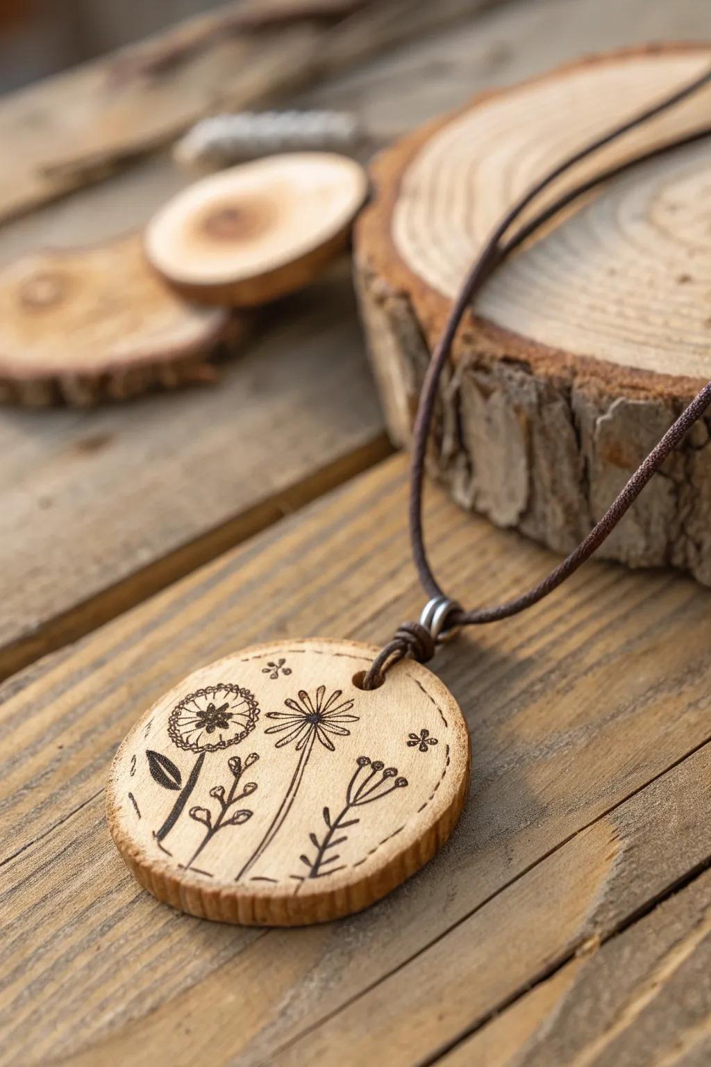 Crafted with care: A child's journey into the world of wooden jewelry.