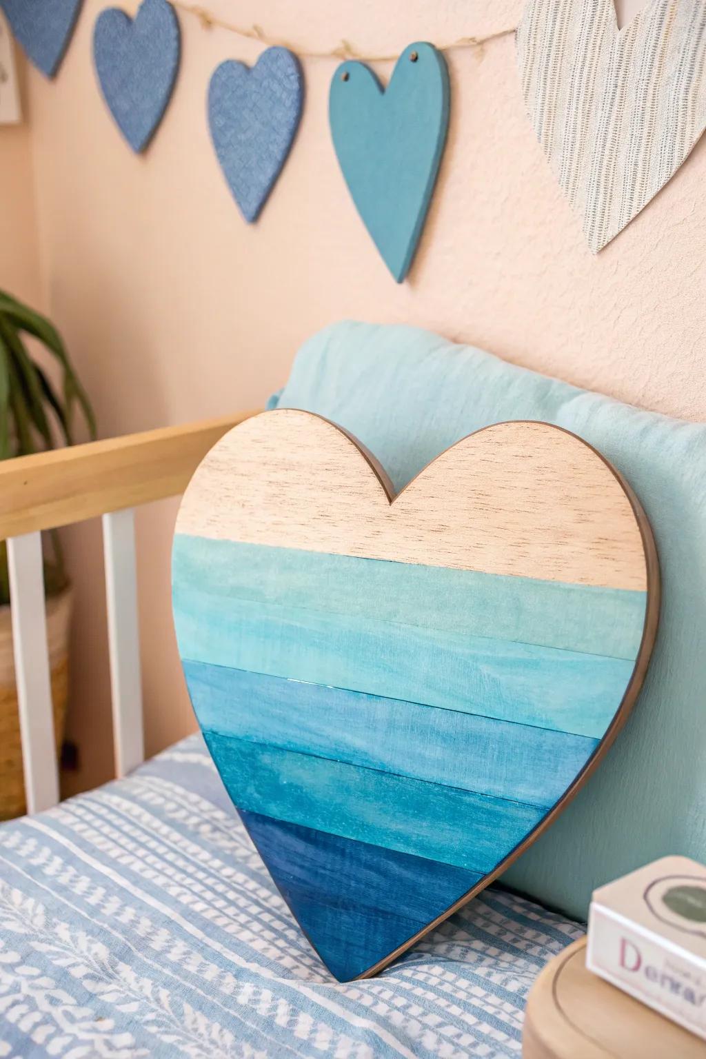 Ombre effect hearts add a gentle gradient to your decor.