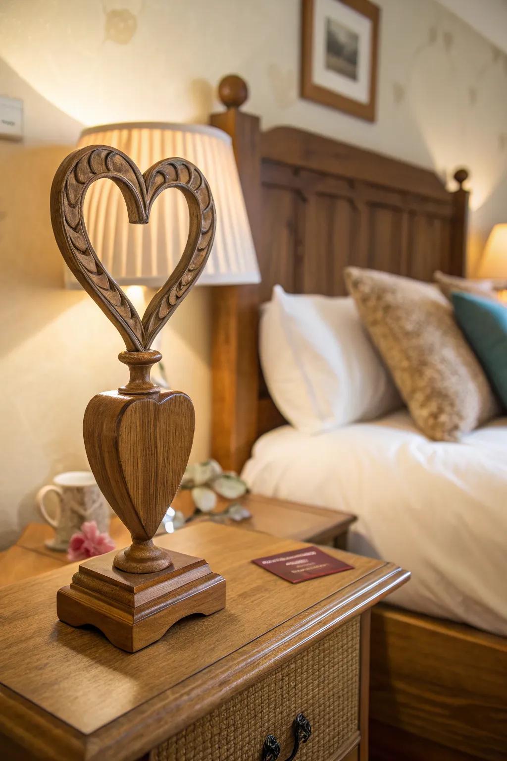 Wooden heart trophies offer a heartfelt and personal touch.