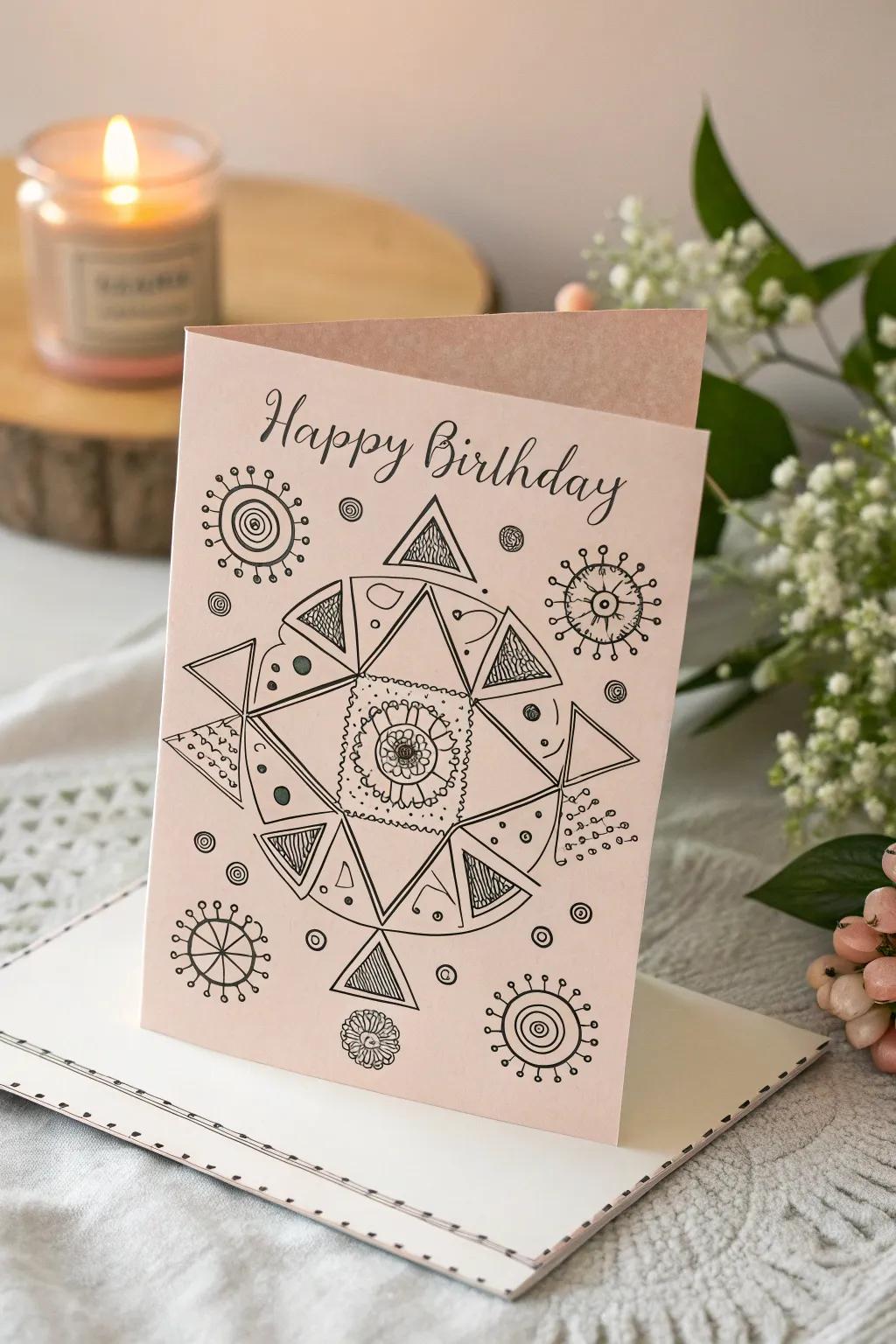 Celebrate creativity with a touch of geometric elegance.