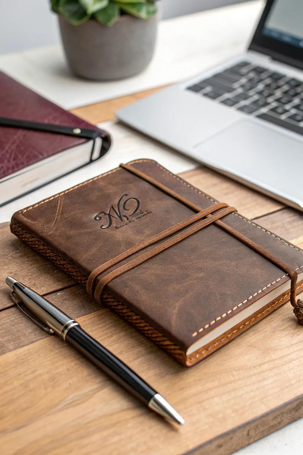 Inspire her creativity with a handmade leather journal.