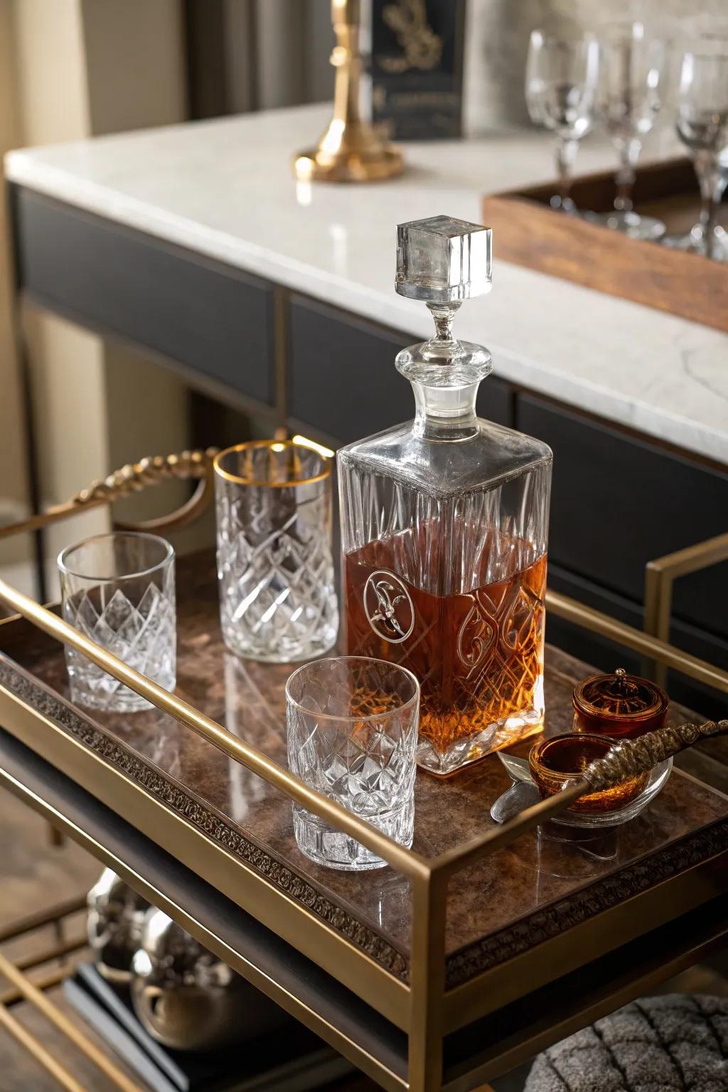 Elevate his drink experience with a personalized whiskey decanter.