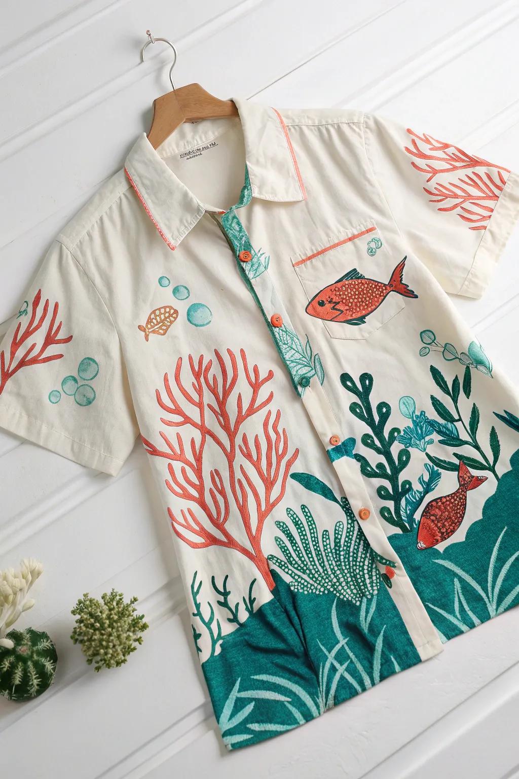 Make a splash with this 'Under the Sea' themed shirt, celebrating 50 days of school in style!