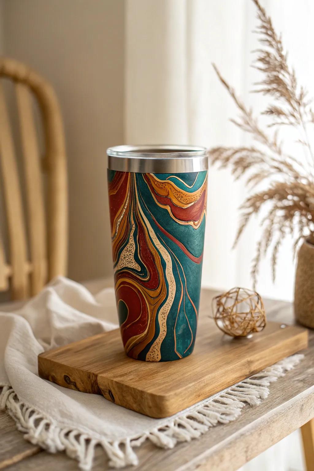 Elevate your hydration game with a tumbler that's as unique as you are. #ArtisticSplash