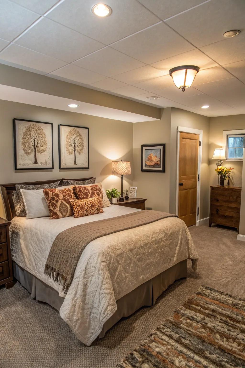 A cozy guest suite for overnight visitors.