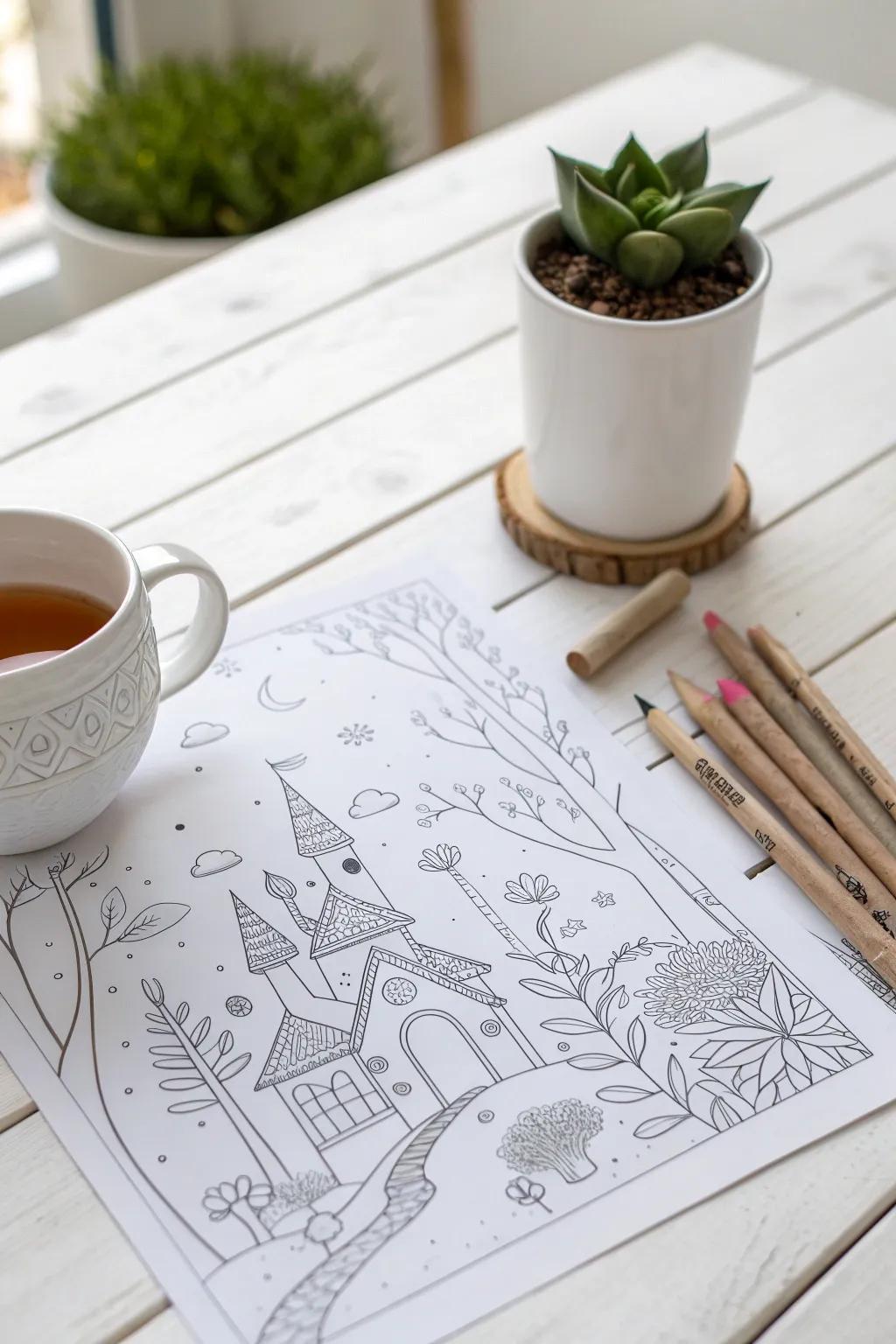 Unlock your creativity with enchanting fairytale coloring pages!