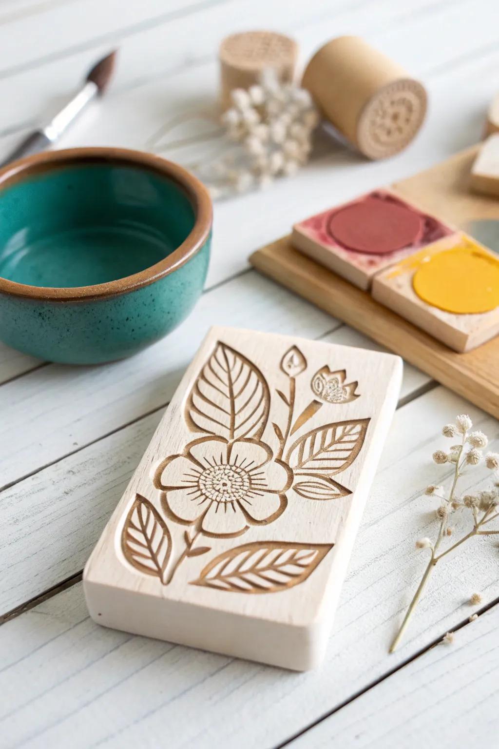 Craft your own unique prints with DIY stamps—where simplicity meets creativity.