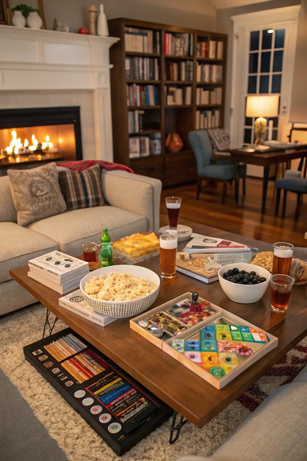 Bring out the competitive spirit with a lively game night.