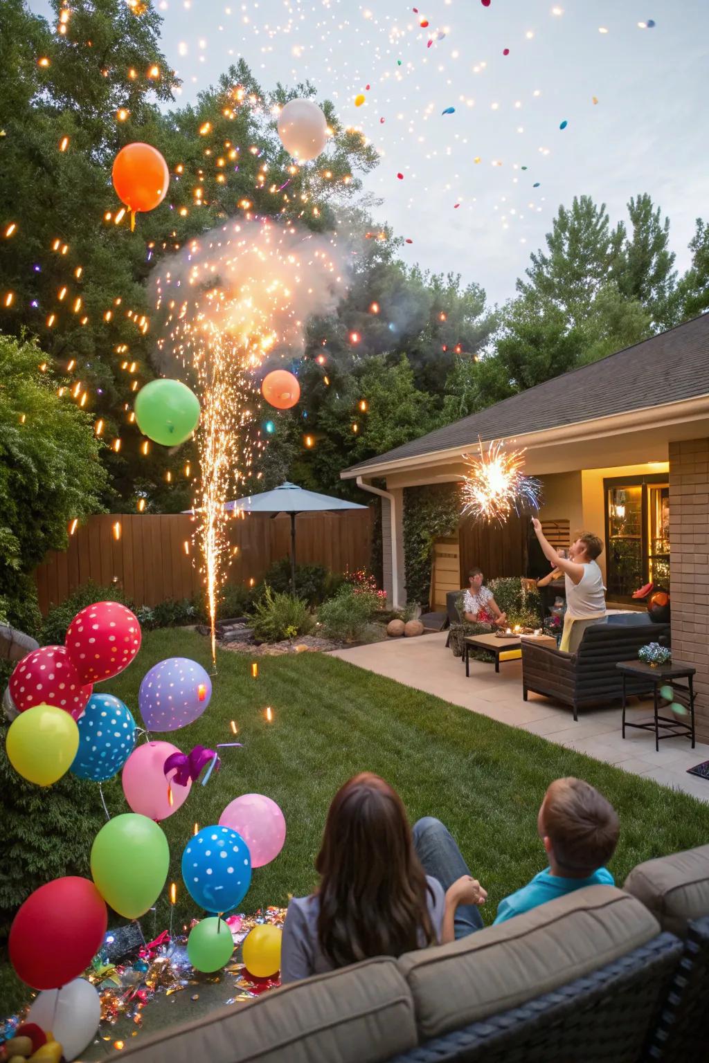 Enjoy safe and colorful fun with balloon fireworks.