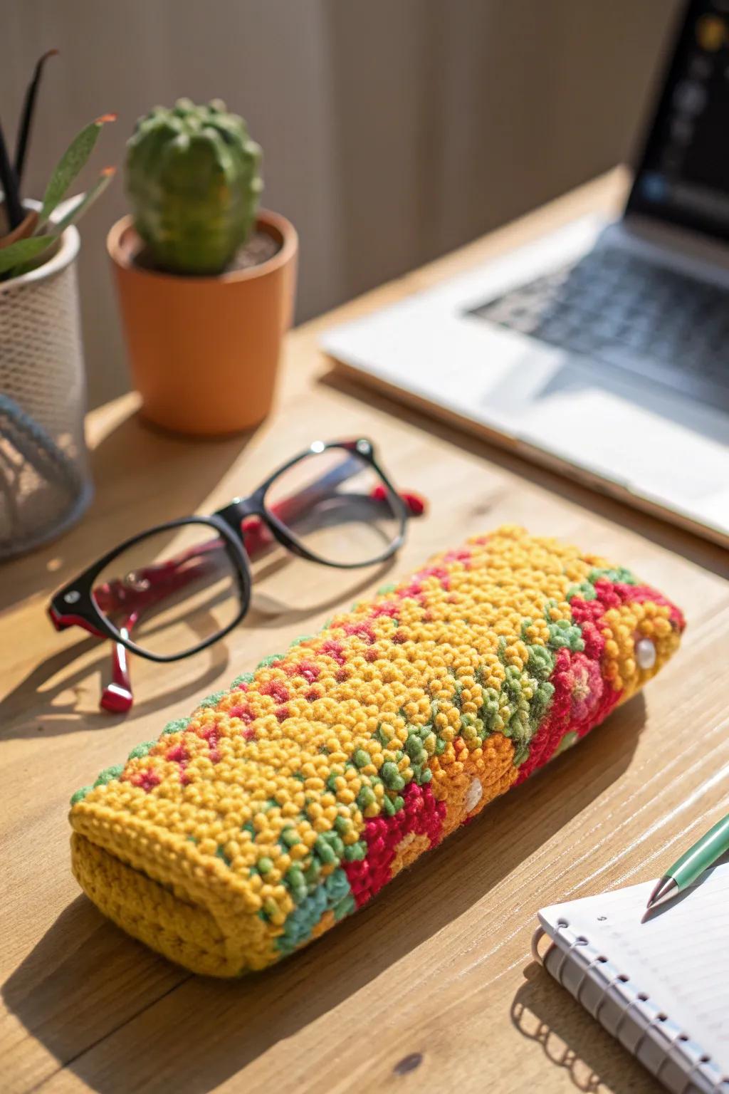 Keep your glasses safe with a crochet case.