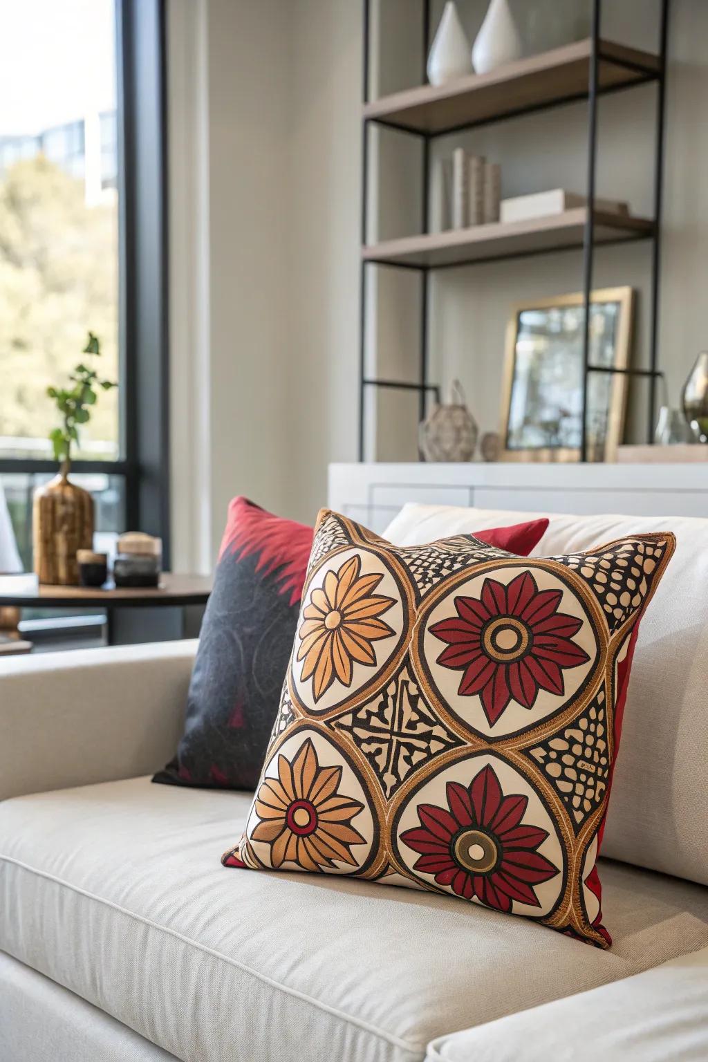 A custom pillow cover that enhances any living space.