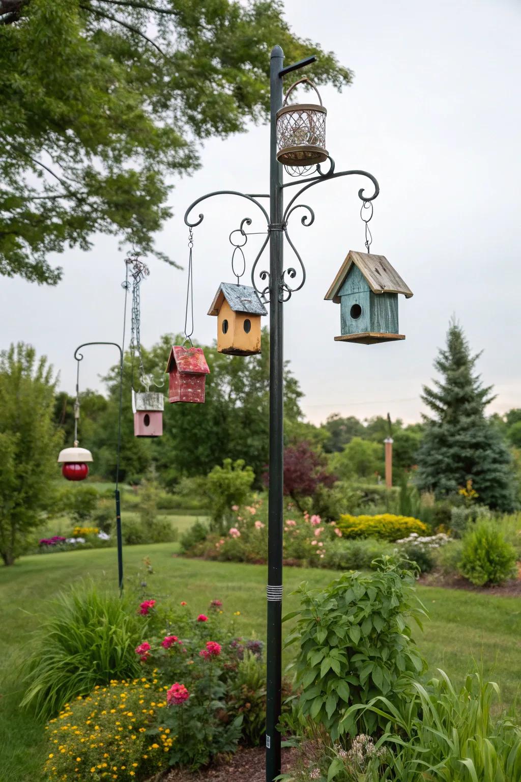 Add flexibility to your garden with a birdhouse pole.