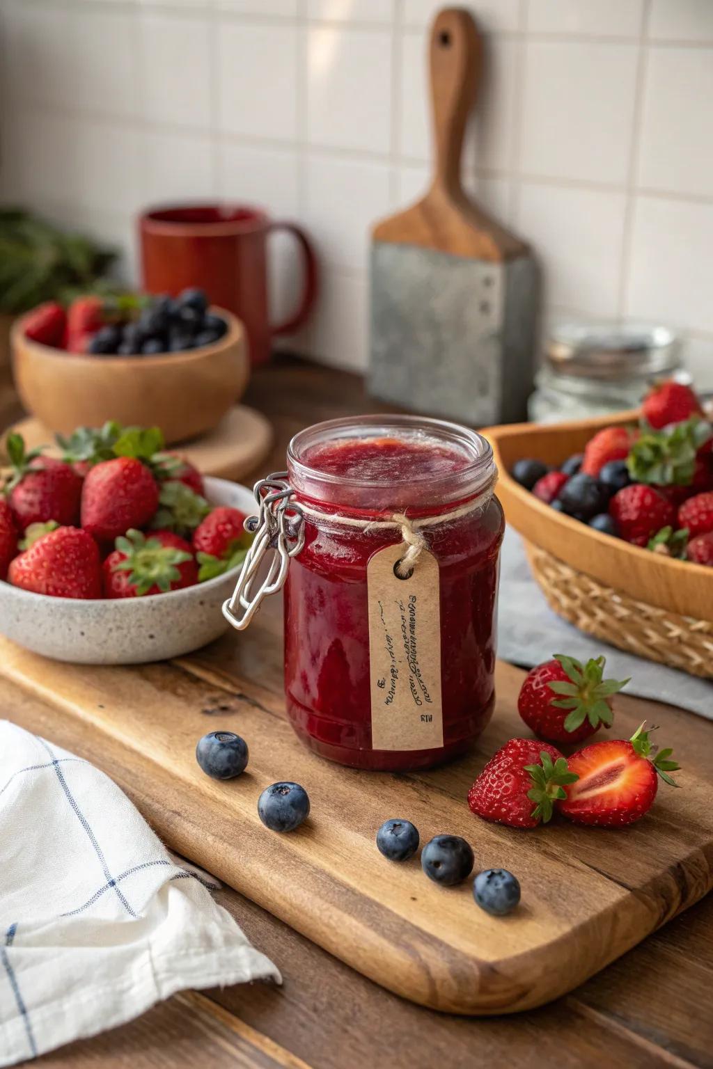 Sweeten his day with homemade jam.