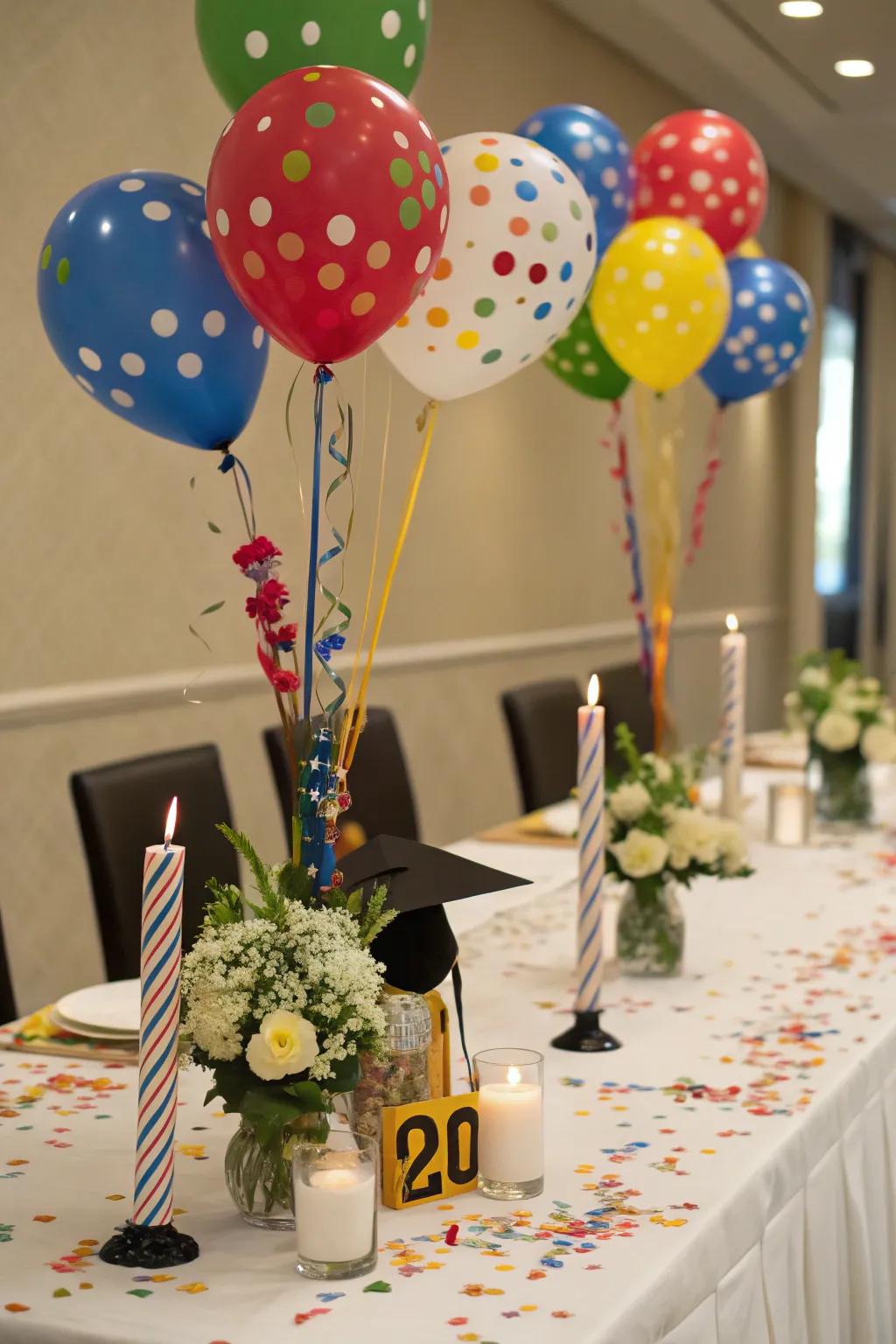 Themed centerpieces that add charm and a personal touch to the decor.