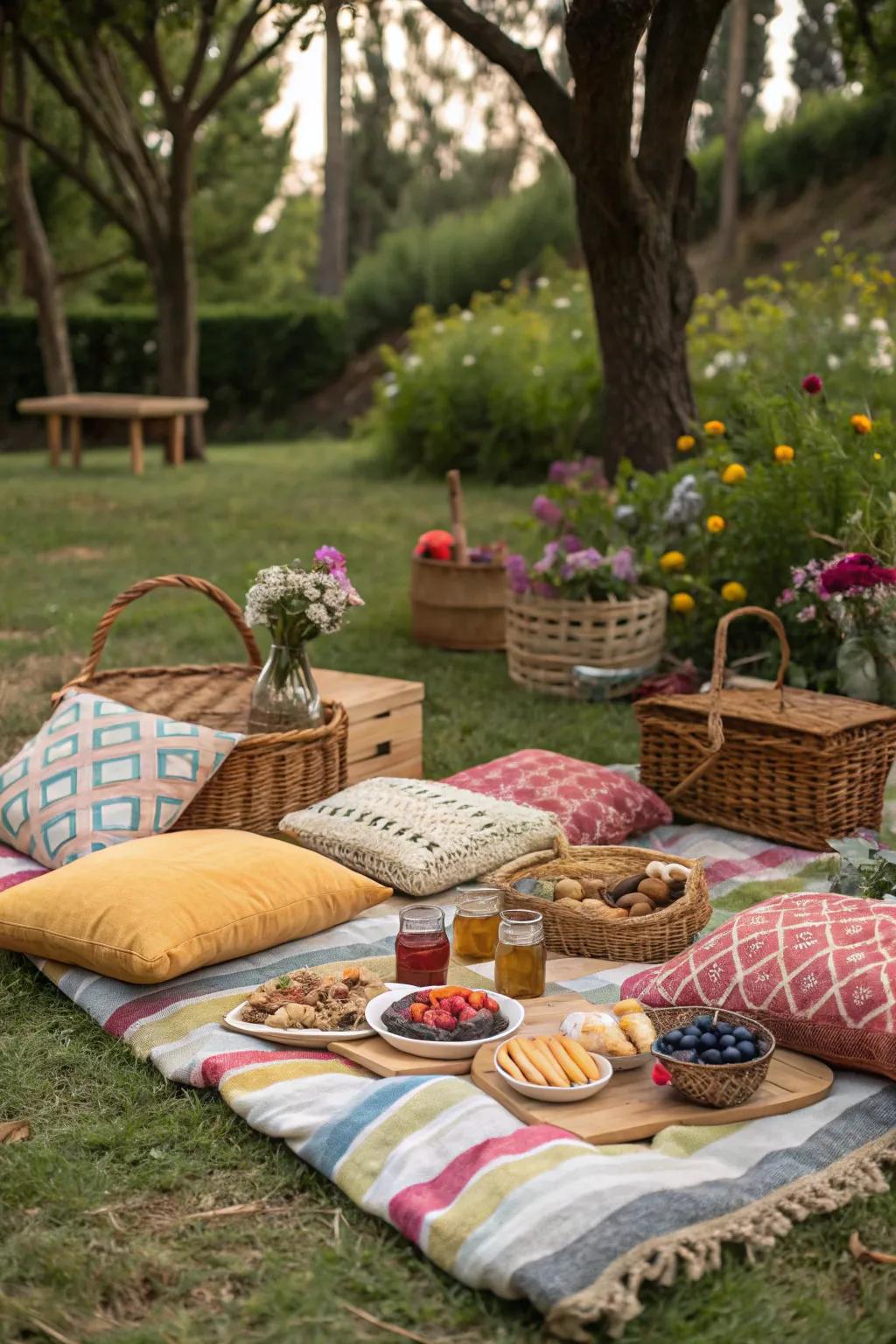 Enjoy the outdoors with a charming rustic picnic party.