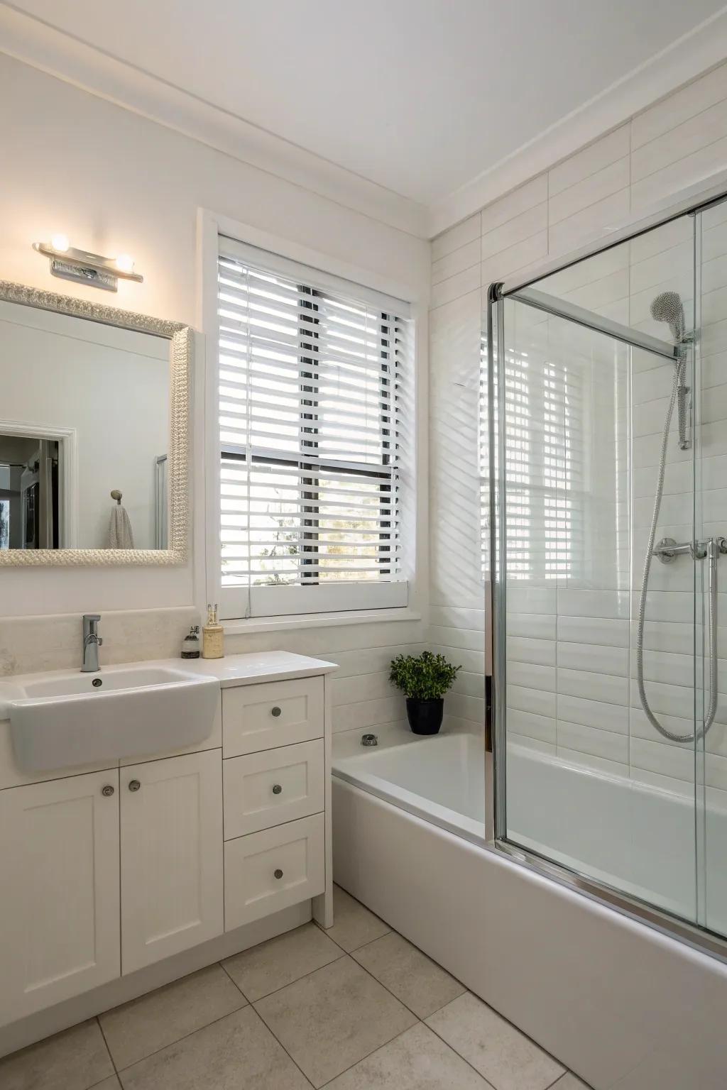 Achieve simplicity with mini blinds.