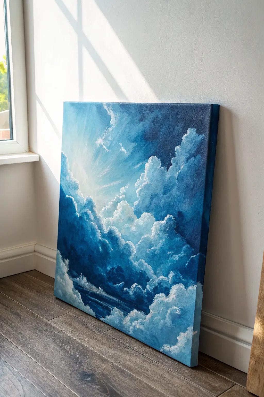 Capture the serenity of a cloud-watching day with these dreamy blue clouds.