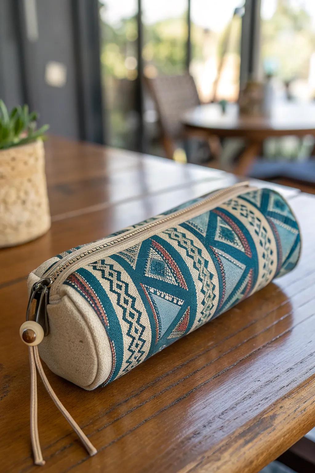 Transform sustainability into style with this chic zippered case from an upcycled bottle!