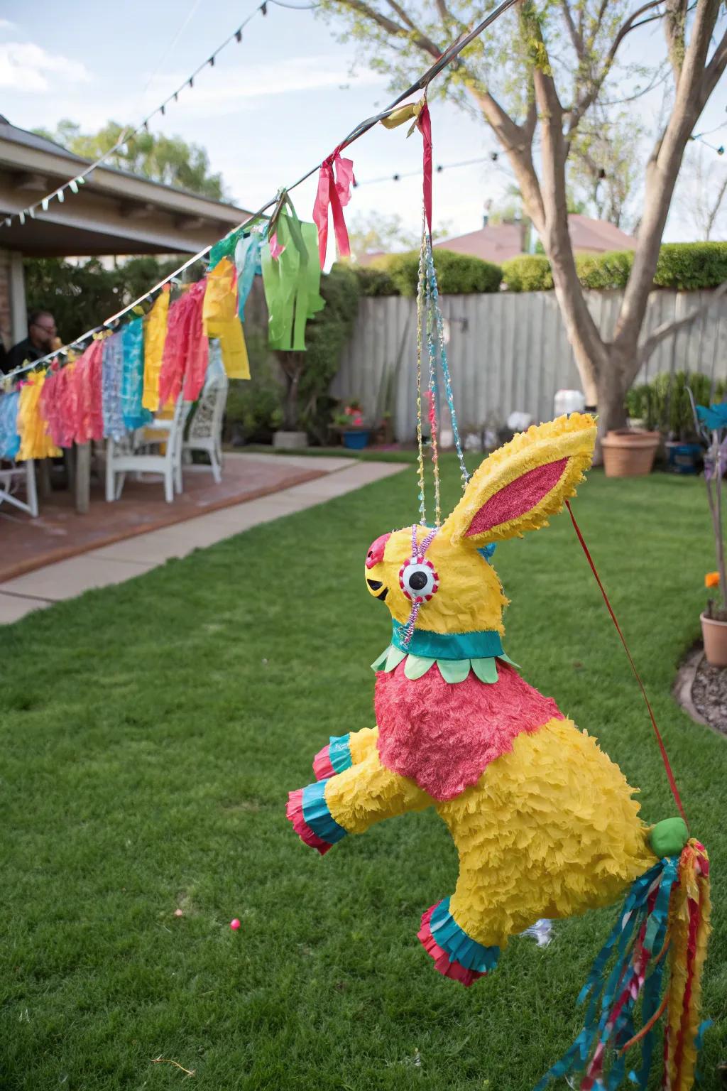 This bunny piñata is sure to be a party favorite.