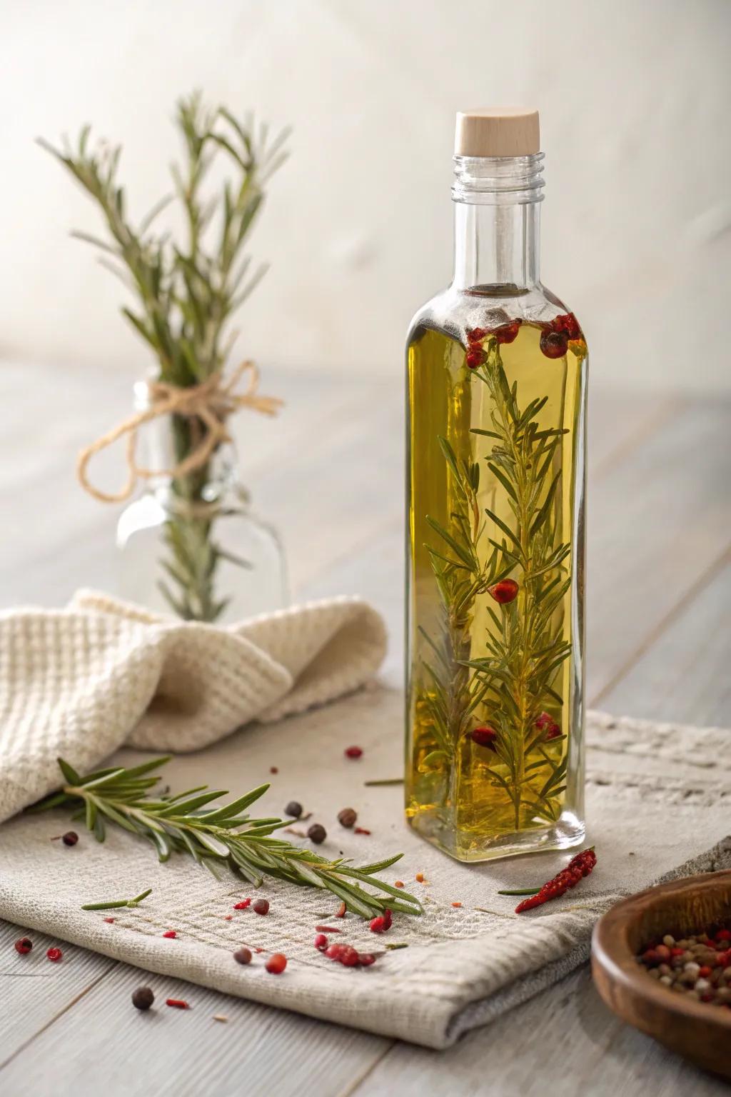Elevate your holiday gifting with handcrafted infused olive oil, a simple yet thoughtful touch of gourmet delight.