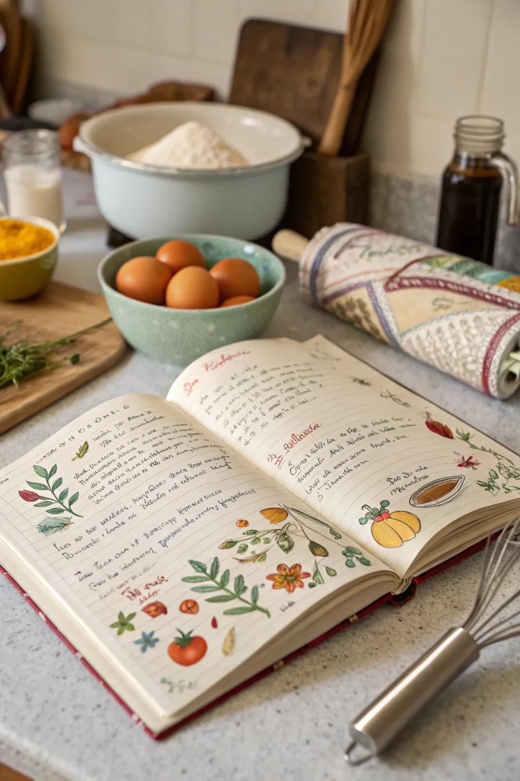 Share the joy of cooking with a custom recipe book.