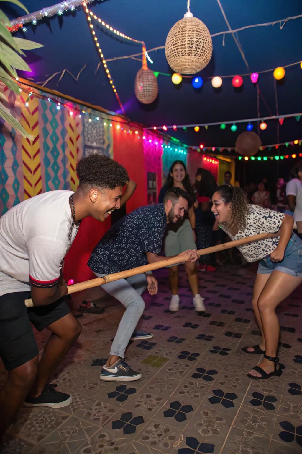 Bend under the bar with a spirited game of Christmas Carol Limbo.